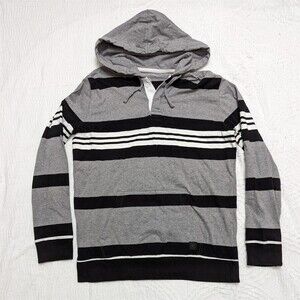 American Eagle Outfitter's Men's Sz Large Standard Fit Striped Hoodie Sweatshirt